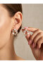White Pearl and Star Stone Garland Earrings - 3