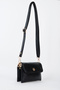 Women's Lilya Black 2-Compartment Covered Small Size Zipper and Snap Closure Handbag and Shoulder Bag - 5