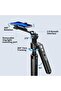 70.9" Auto Face Tracking Tripod 360° Rotation with Light Remote No App iPhone Vlog Live - 3