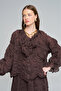 Women's Self-Tie Bubble Shirt with Neck Tie