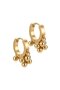 316L Steel Beaded Hoop Model Gold Color Women's Earrings
