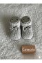 Gray Knitwear Booties with Bow Detail, Suitable for 0-6 Months - 2