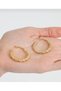 Women's Earrings - Serrated Hoop Earrings Silver - Gold - 2