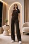 Christian Kahve Double Suit Palazzo Compact Fabric Modal Fabric Trouser Suit (Soft Fabric and Non-Pilling) - 6