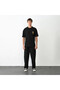 Unisex Crew Neck Printed Oversize T-Shirt - Black