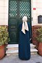 Plus Size Maternity Dress with Fan Shape Stones - 6