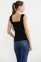 Thick Strap Basic Knitwear Undershirt - Black - 3