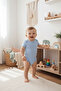 100% Organic Cotton Snap Fastener Short-Sleeved Baby Bodysuit 5-Pack - 4
