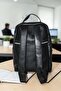 Genuine Leather Notebook Backpack Black Color Krispy for School, Travel, Sports, Holidays - 6