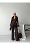 Belted Sleeves Lace Blazer Suit - 5