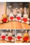 4 Pieces of Mini Luxury Teddy Bears with Heart and Love Written, Gift for Lover, 11 cm X 9 Cm, Teddy Bear with Heart and Love Written
