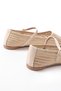 7432 Beige Mesh Buckle Detailed Daily Women's Ballerinas - 5