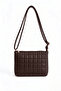 Women's Faux Leather Quilted Patterned Crossbody Bag with Adjustable Strap