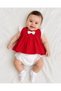 Baby Girl Muslin Bow Detailed Polka Dot Double Set