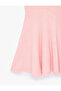 Slim Fit Short Sleeve Crew Neck Voluminous Mini Flared Dress - 4