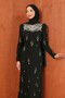 Black Stone Fish Model Evening Dress - 2