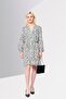 Women Floral Print Tie Belted Mini Dress, Multicolor - 2