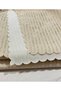 Velvet Sofa with Non-Slip Base, Sofa Bed Cover - Luxury Striped Pattern, Cream Color with Foam 170-205 cm - 3