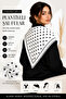 White Black Polka Dot Silk Look Shawl Scarf 70 cm – Stylish Women's Neck & Shoulder Accessory