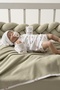 Natural Modal Cotton Newborn Double-Breasted Bodysuit Long Sleeve Snap Fastener Kimono Bodysuit L Forest - 2