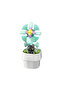 Flower Pot with Cat Figure Building Blocks 80 Pieces
