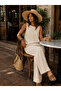 Linen Look Blouse & Elastic Waist Trousers Double Set - 2