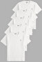 Men's 5-Pack T-Shirt 100% Cotton Single Jersey Comfortable Fit Basic T-Shirt Crew Neck Embroidered T-Shirt