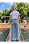 Stone-Embellished Elastic Waist Girls' Jeans [2-6 Years Old] - 2