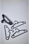 10-Piece Flexible Plastic Black Clothes Hangers