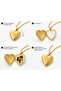 Gold Color Heart Patterned Women's Memory Necklace 316L Stainless Steel Openable Gift Necklace - 2