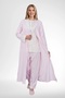 Women's Plus Size Floral Patterned Long Sleeve Buttoned Pajama Set: 3 Pieces (Bottom, Top, Long Robe) 3-Piece Set 100% Cotton - 2