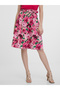 Fustă florală roz de damă - 2