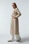 Double-Breasted Collar Belted Stone Trench Coat 14049 - 4