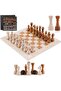 Marble Chess Set 15 Inch Handmade Travertine & Red Luxury Board Game, Elegant for Gifts & Home Décor