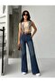 Tinted Patterned Front Leg with Belt Spanish/Flare Cuff