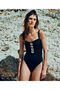 Drawstring Swimsuit with Metal Accessories - 2