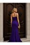Purple V-Neck Embroidered Slit Evening Dress 583411 - 4