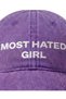 ''Most Hated Girl'' Embroidered Washed Hat /''En Sevi̇lmeyen Kiz'' Embroidered Washed Baseball Cap - 3