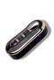 Fiat Doblo Punto 500L Compatible Flip Key Remote Control Protection Case Shiny Black with Gold Frame - 2