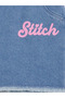 Blue Lilo & Stitch Printed Girls' Jean Shorts - 4