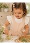 Girl's Heart Detailed Shorts Salopet Set Ruffled Summer Set 2 3 4 5 Years Old Holiday Outfit - 3