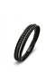 100% Natural Onyx Stone Genuine Leather Men's Bracelet - Velvet Gift Boxed - Premium Quality - 6