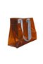 R&M Promotional Waterproof Transparent Pvc Women's Beach and Shoulder Bag - Caramel (Gray Handle)