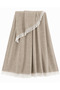 Siena Beige Sofa Cover Shawl 170X210 cm with Fringes - 5