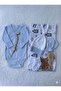 Premium Baby Boy Gift Set - Bodysuit, Gloves, Socks, Hat, Pacifier Strap, Muslin and Comb - 2
