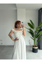 Hellenistic Long White Dress with Princess Corset Detail - 7