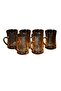 6 pcs Glass Istikan Set, Amber