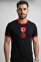Turkey National Team Themed T-Shirt/Jersey - Moon Star Logo with Number 10 Printed - 100% Cotton Fabric Ringer Tee - 5