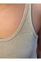 Beige Glittery Ribbed Basic Athlete Shirt - 5