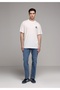 Comfort Fit Round Neck Plain Men's White Short Sleeve T-Shirt - 3